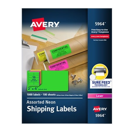 Avery Dennison LABEL, SH, 2X4, 1000, NEO, AST 5964